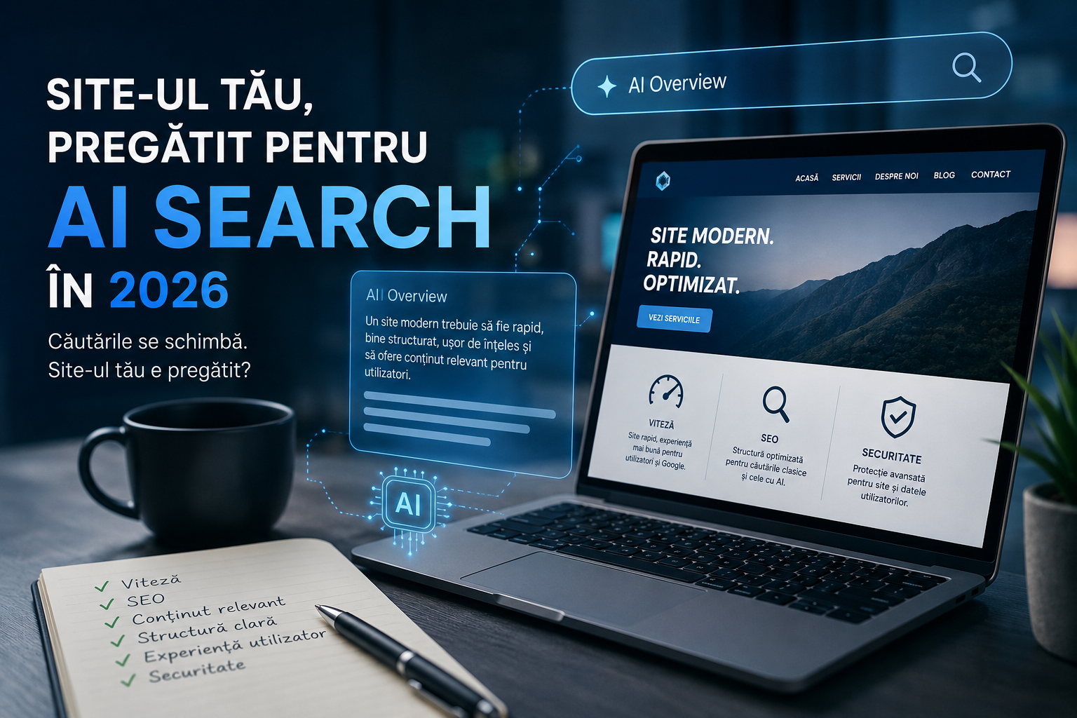 Cum îți pregătești site-ul pentru căutările cu AI în 2026