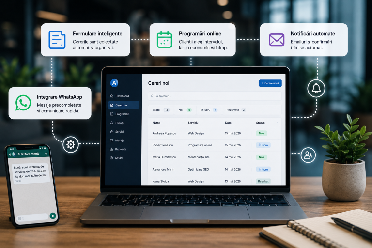Automatizări simple pentru firme mici: formulare, programări și notificări